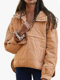 Women's Casual Solid Color Pockets Pullover Hooded Coats