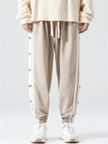 Men's Plus Size Side Stripe Letter Print Drawstring Jogger Pants