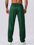 Mens Side Stripe Track Pants Drawstring Athletic Pants