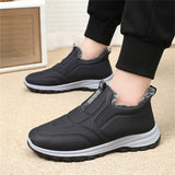 Men's Comfortable Warm Plush Liner Walking Sneakers