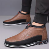 Men's Contrast Color Casual High Top Slip-ons Shoes