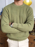 Men's Autumn Solid Color Round Neck Pullover Knitted Sweaters