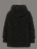 Unisex Autumn Street Solid Color Zip Up Long Sleeve Hooded Coats