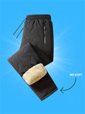 Unisex Casual Wear Winter Warm Fleece Lined Straight/Jogger Pants