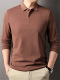 Men's Casual Cotton Long Sleeve Lapel Shirts