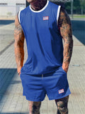 Men's Summer Basketball Sleeveless Shirt + Sports Shorts