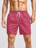 Male Relaxed Striped Swimming Board Shorts