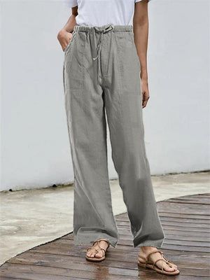 Women's Fashionable Thin Multi-pocket Long Trouser