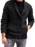 ‌Men's Casual Simple Double Breasted Knit Cardigan Sweaters