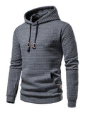‌Men's Fashion Grid Pattern Casual Hoodie Tops