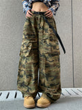 Women's American Style Camouflage Utility Denim Cargo Pants