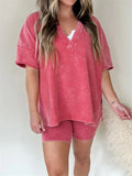 Loose-fitting Cozy Two-piece V-neck Suits for Women