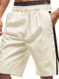 Men's Casual Side Zip Drawstring Beach Shorts
