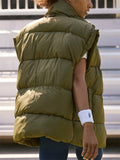 Sports Fashion Stand Collar Lightweight Bubble Vest for Women