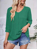 Women's Casual Solid Color Stripe BatWing Sleeve Shirts