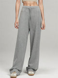 Women's Simple Comfy Drawstring Loose Fit High Waist Pants