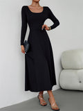 Women's Classy Plain Banquet Waisted Dresses