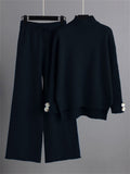 Thermal Autumn High Neck Sweater + Loose Pants