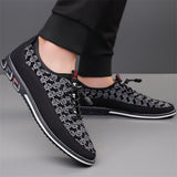 Men's Faux Leather Casual Lace Up Slip-ons Flats Shoes