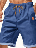Men's Casual Cotton Drawstring Knee Length Shorts
