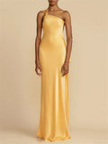 Women's Summer Trendy Sexy Asymmetric Strap Backless Dress