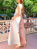 Women's Trendy Painting Style Print Big Hem Strap Dress