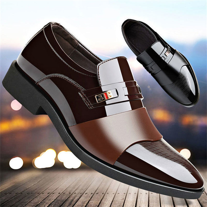 Men's Fashion Pointed Toe Splicing Office Wear Dress Shoes