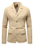 Men's Stylish Lapel Collar Slim Fit Button Up Blazers