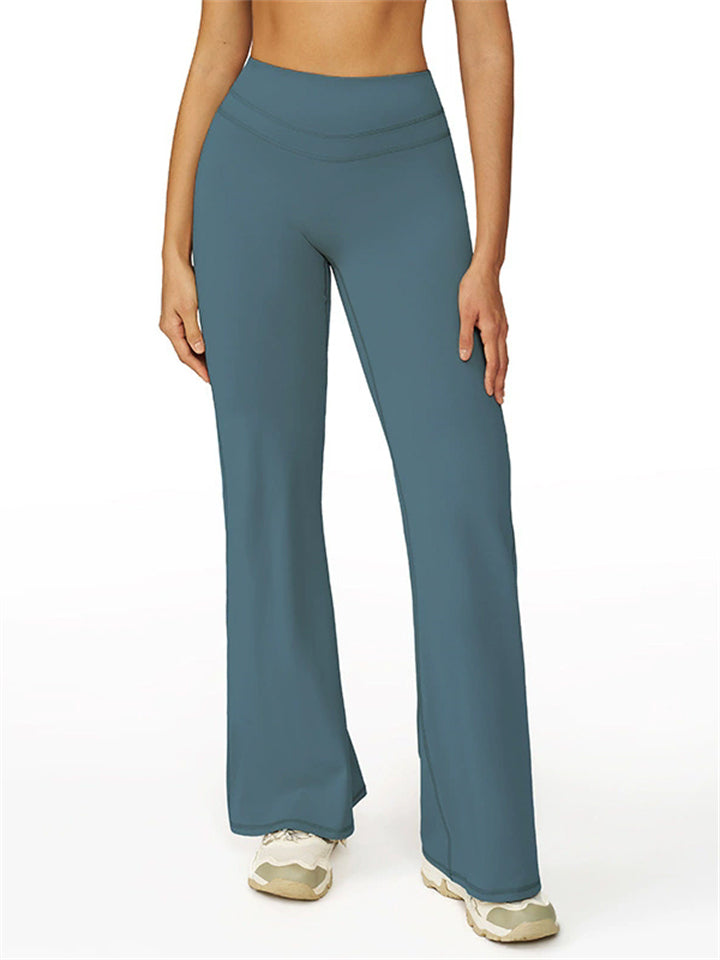 High-Waist Slim Fit  Workout Fitness Sports Flared Yoga Pants for Women