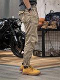 Retro Leisure Wear-resistant Male Ankle-tied Cargo Trousers