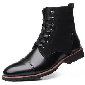 Male Fashionable Warm Antiwear Height-increasing Martin Boots