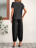 Women's Vacation Short Sleeve Loose Shirt + Summer Pants