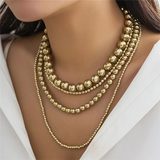 Multilayered Bright Beads Necklaces for Ladies