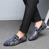 Male Luxurious Floral Sequined Wedding Party Dress Shoes