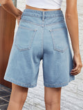 Summer Trendy Waist Adjustable Denim Shorts for Women