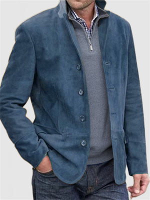 Men's Vintage British Style Button Up Blazer Jacket