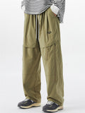 Men's Plus Size Casual Drawstring Ankle-Tied Cargo Pants