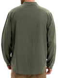 Men's Contrast Color Print Cotton Stand Collar Shirts