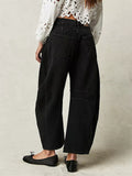 Women's Loose Fitting Low Rise Barrel Jeans