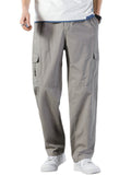 Men's Handsome Straight Leg Cargo Pants with Multi Pockets