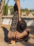 Ethnic Geometric Print Holiday Skirts for Ladies