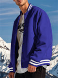 Casual Men's Loose Stand Collar Baseball Jackets