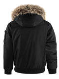 Men's Winter Fleece Lined Warm Parka Coats with Zipper Pockets and Patches