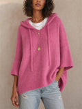 Women's Oversized Pullover Knit Hooded Sweater