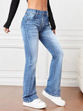 Ladies Trendy Slimming High-rise Bootcut Jeans