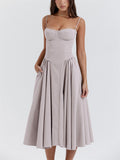 Sexy Spaghetti Strap Bustier Swing Dress for Women