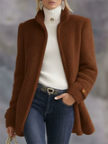 ‌Autumn Zip Up Faux Shearling Coat for Women‌