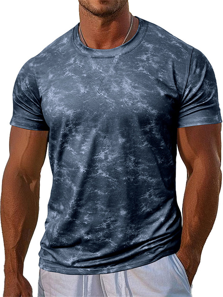 Men's Round Neck Short Sleeve Camouflage T-Shirt