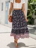 Women's Leisure Blooming Floral Print Boho Skirt