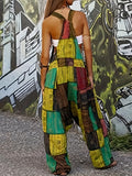 Women's Summer Street Hip-hop Style Sleeveless Print Jumpsuit
